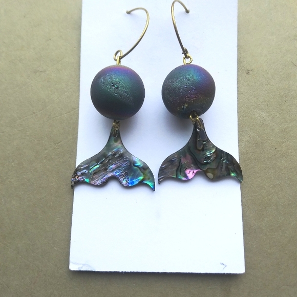 SOLD 'Just Mermaid Things' Earrings - Picture 4 of 4